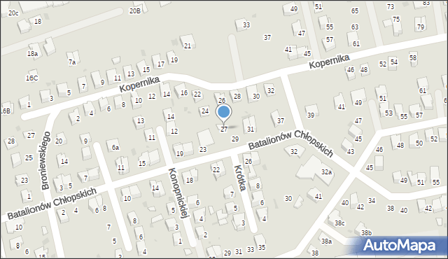 Dąbrowa Tarnowska, Batalionów Chłopskich, 27, mapa Dąbrowa Tarnowska