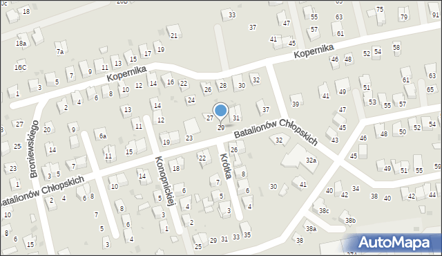 Dąbrowa Tarnowska, Batalionów Chłopskich, 29, mapa Dąbrowa Tarnowska