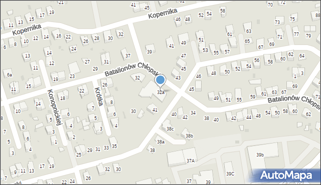 Dąbrowa Tarnowska, Batalionów Chłopskich, 32a, mapa Dąbrowa Tarnowska