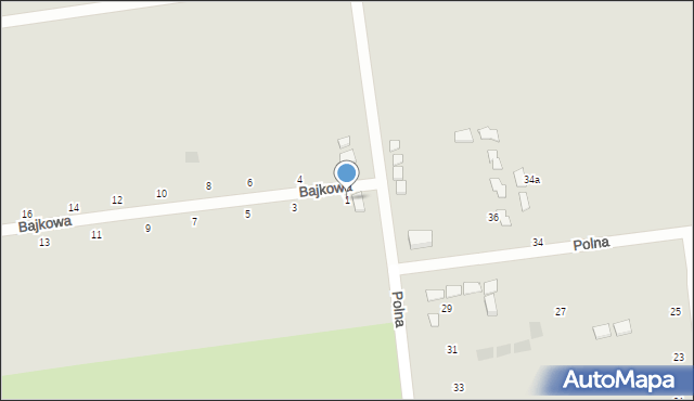 Darłowo, Bajkowa, 1, mapa Darłowo