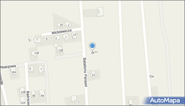 Dębe Wielkie, Batalionu Parasol, 18, mapa Dębe Wielkie