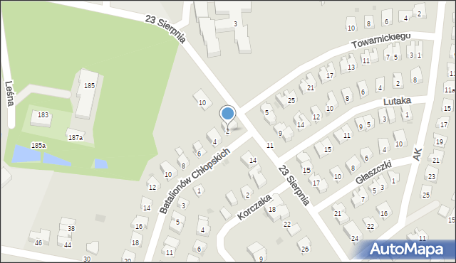 Dębica, Batalionów Chłopskich, 2, mapa Dębicy