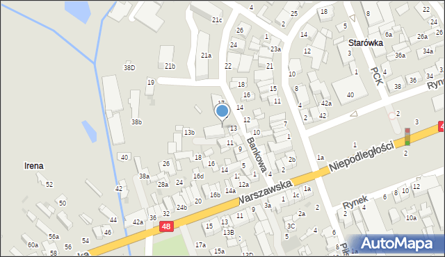 Dęblin, Bankowa, 13a, mapa Dęblin