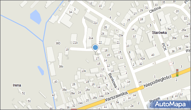 Dęblin, Bankowa, 17a, mapa Dęblin