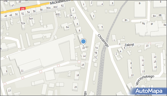 Dębno, Baczewskiego Jana, 12, mapa Dębno