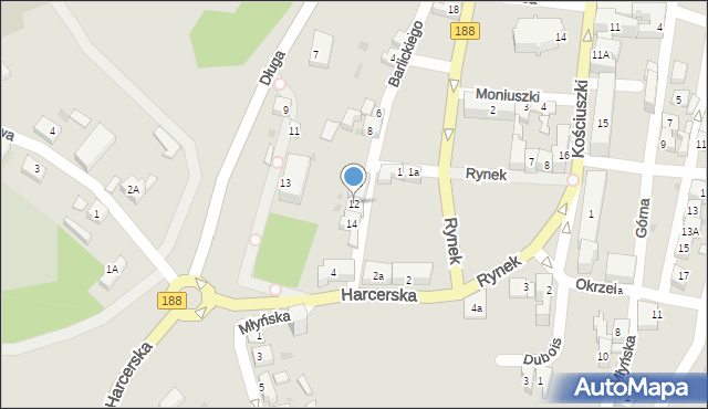 Debrzno, Barlickiego, 12, mapa Debrzno