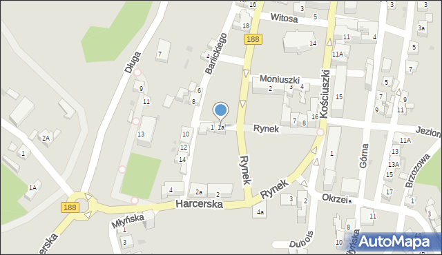 Debrzno, Barlickiego, 1a, mapa Debrzno