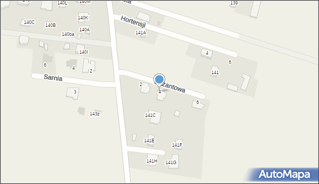 Dominów, Bażantowa, 4, mapa Dominów