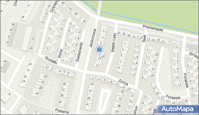Dopiewiec, Babie Lato, 10, mapa Dopiewiec
