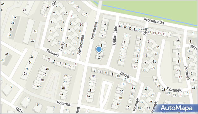 Dopiewiec, Babie Lato, 12, mapa Dopiewiec