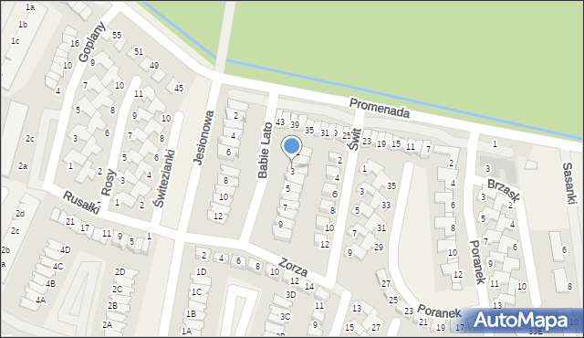 Dopiewiec, Babie Lato, 3, mapa Dopiewiec