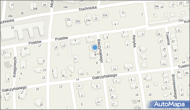 Duchnice, Baczyńskiego Krzysztofa Kamila, 6, mapa Duchnice