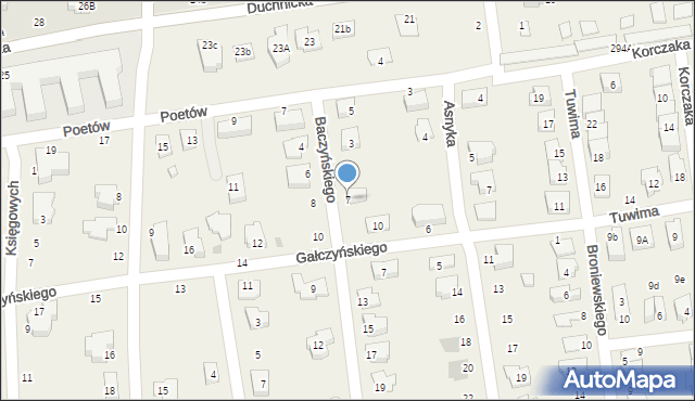 Duchnice, Baczyńskiego Krzysztofa Kamila, 7, mapa Duchnice