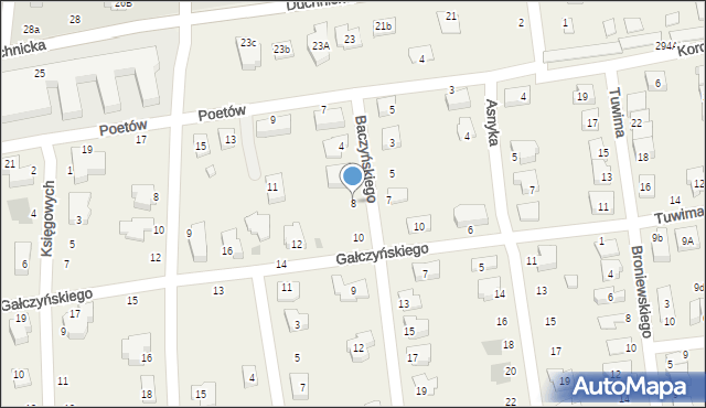 Duchnice, Baczyńskiego Krzysztofa Kamila, 8, mapa Duchnice