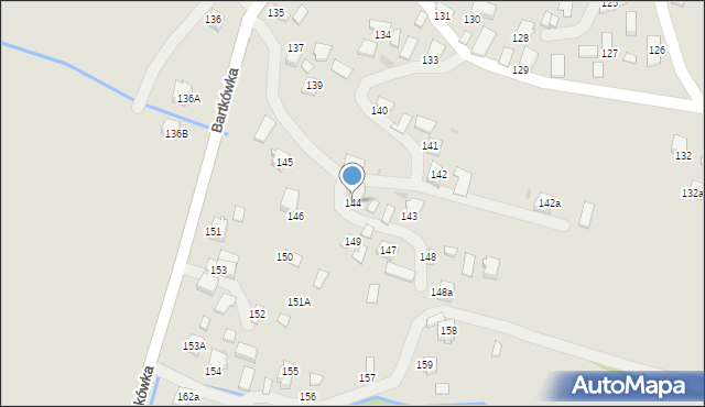 Dynów, Bartkówka, 144, mapa Dynów