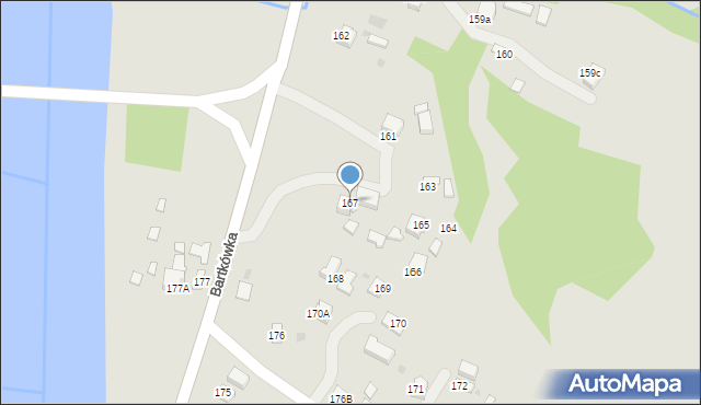 Dynów, Bartkówka, 167, mapa Dynów