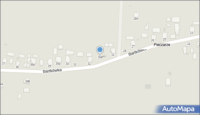 Dynów, Bartkówka, 31a, mapa Dynów