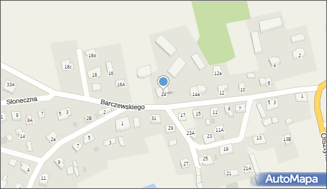 Dywity, Barczewskiego Walentego, ks., 14, mapa Dywity