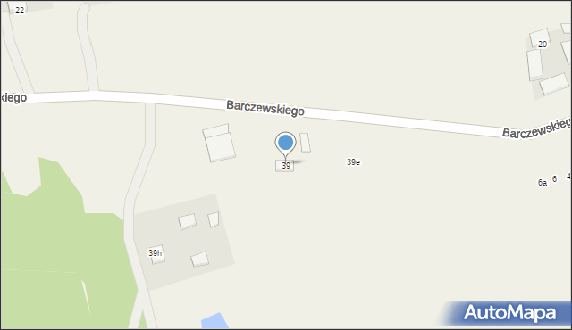 Dywity, Barczewskiego Walentego, ks., 39, mapa Dywity