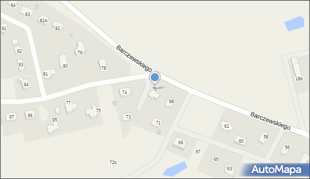 Dywity, Barczewskiego Walentego, ks., 70, mapa Dywity
