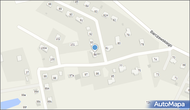 Dywity, Barczewskiego Walentego, ks., 94, mapa Dywity