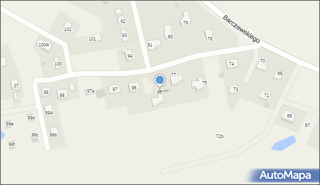 Dywity, Barczewskiego Walentego, ks., 95, mapa Dywity