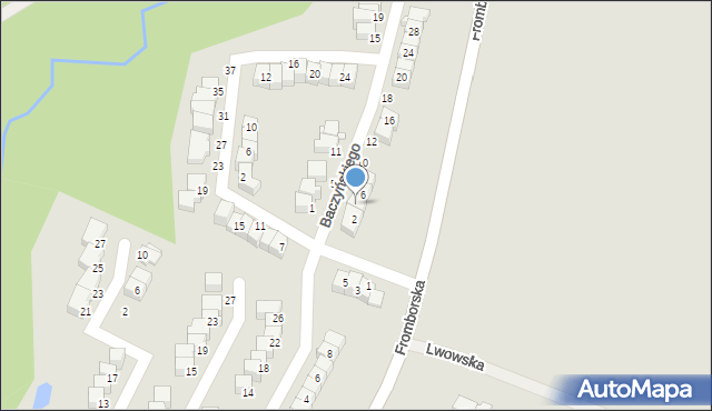 Elbląg, Baczyńskiego Krzysztofa Kamila, 4, mapa Elbląga