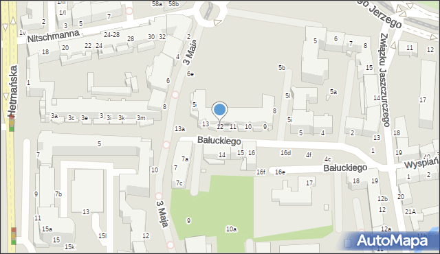 Elbląg, Bałuckiego Michała, 12, mapa Elbląga