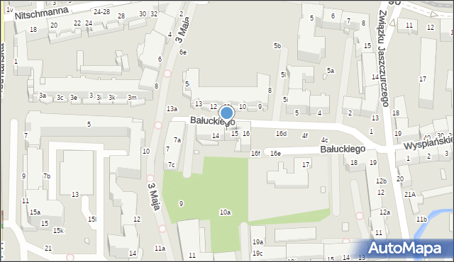 Elbląg, Bałuckiego Michała, 14g, mapa Elbląga