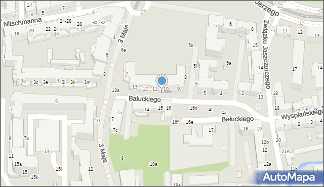 Elbląg, Bałuckiego Michała, 16a, mapa Elbląga