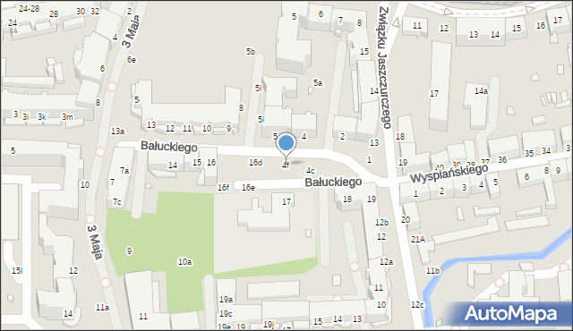 Elbląg, Bałuckiego Michała, 4f, mapa Elbląga