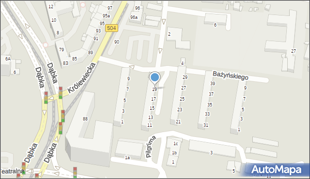 Elbląg, Bażyńskiego Jana, 19, mapa Elbląga