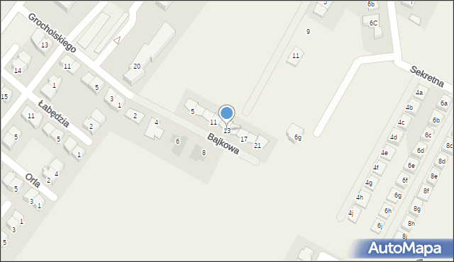 Falenty Nowe, Bajkowa, 13, mapa Falenty Nowe