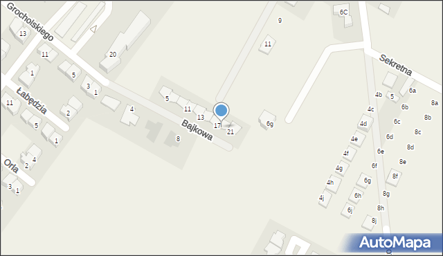 Falenty Nowe, Bajkowa, 19, mapa Falenty Nowe