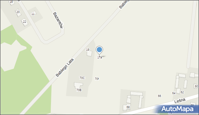 Gabryelin, Babiego Lata, 17a, mapa Gabryelin