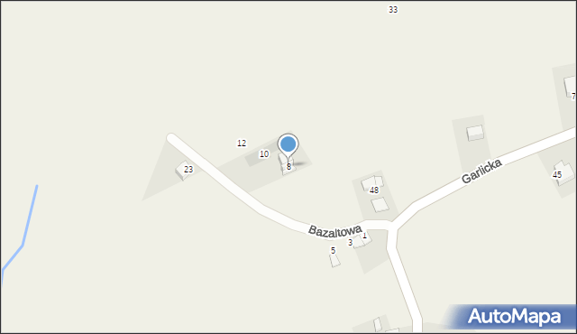 Garlica Murowana, Bazaltowa, 8, mapa Garlica Murowana