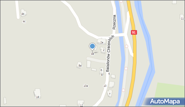 Gdańsk, Batalionów Chłopskich, 4a, mapa Gdańska