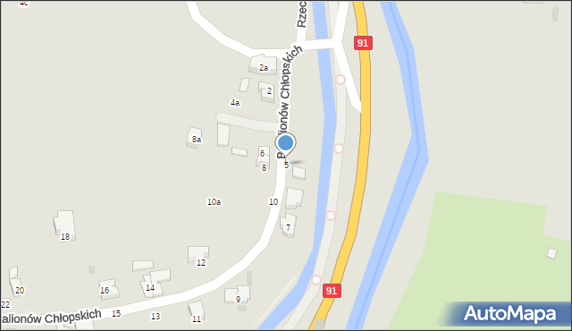 Gdańsk, Batalionów Chłopskich, 5, mapa Gdańska