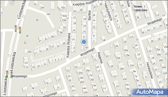 Gdańsk, Bartka, 1, mapa Gdańska