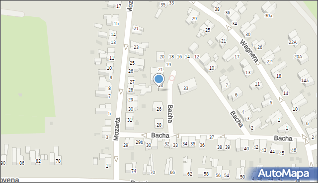 Gdańsk, Bacha Jana Sebastiana, 24, mapa Gdańska