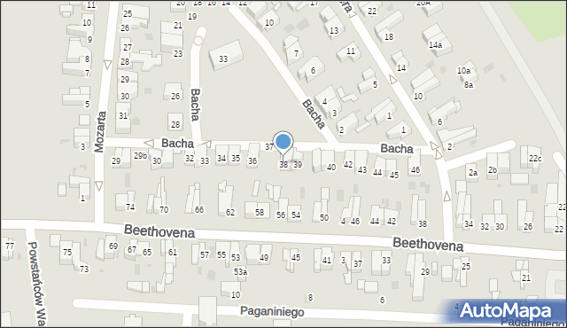 Gdańsk, Bacha Jana Sebastiana, 38, mapa Gdańska