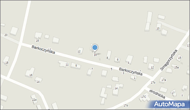 Gdańsk, Barkoczyńska, 10, mapa Gdańska