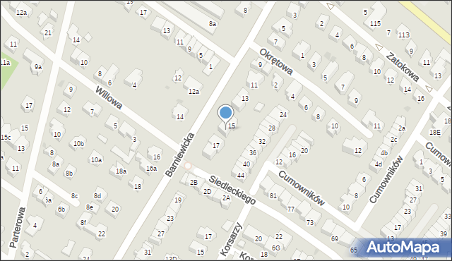 Gdańsk, Barniewicka, 15A, mapa Gdańska