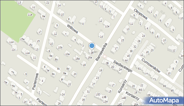 Gdańsk, Barniewicka, 16, mapa Gdańska