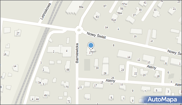 Gdańsk, Barniewicka, 173, mapa Gdańska