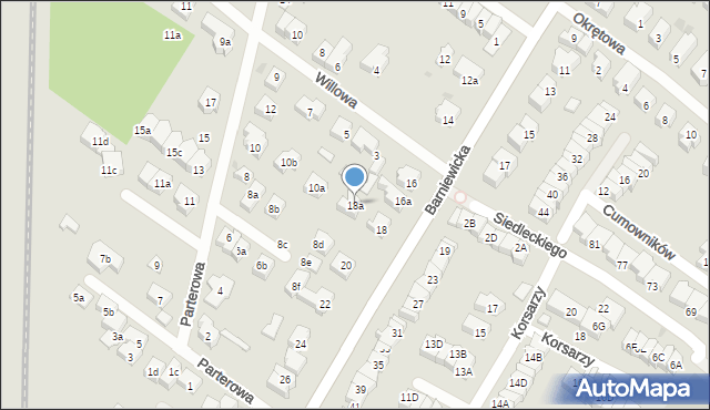 Gdańsk, Barniewicka, 18a, mapa Gdańska
