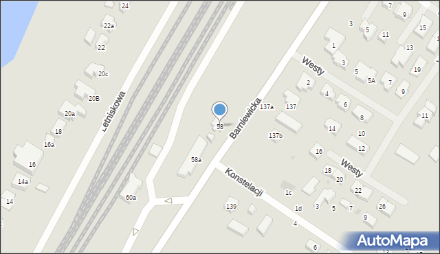 Gdańsk, Barniewicka, 58, mapa Gdańska