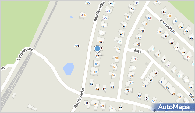 Gdańsk, Barniewicka, 85, mapa Gdańska