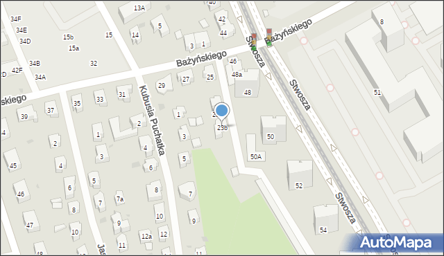 Gdańsk, Bażyńskiego Jana, 23b, mapa Gdańska