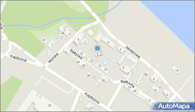 Gdańsk, Bałtycka, 3, mapa Gdańska